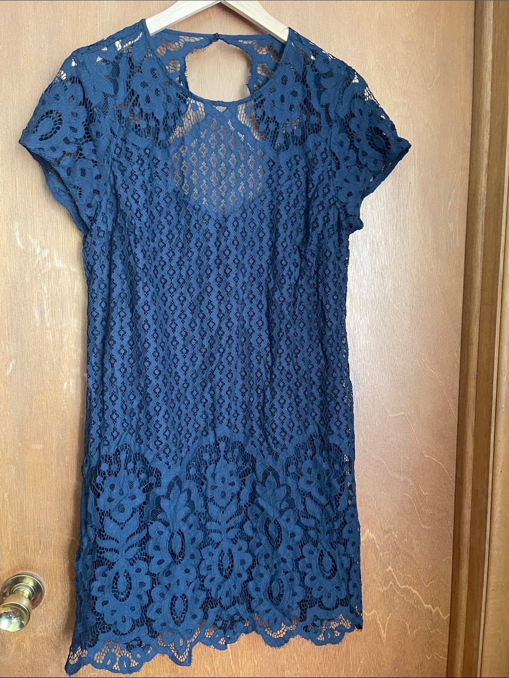 Abercrombie & Fitch Navy Blue Lace Mini Dress